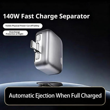 140W Fast Charger Separator, Auto Disconnect Charging Adapter