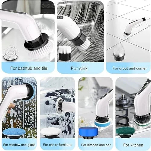 🎁 Last Day Promotion Save 65% - 𝐂𝐥𝐞𝐚𝐧𝐌𝐚𝐱™ - فرشاة التنظيف اللاسلكية مع ٩ رؤوس متعددة الاستخدام