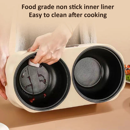 Portable Multi-Function Double-Pot Steam Cooker